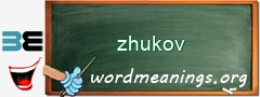 WordMeaning blackboard for zhukov